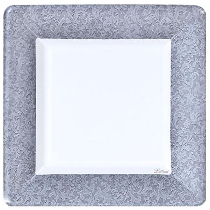 Square Plate 7in, Silver