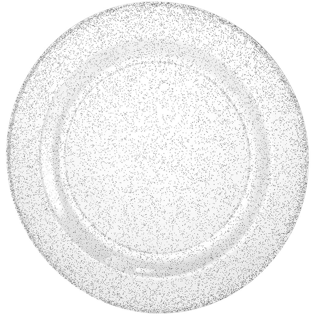 Glitter Plate 10.25in, Silver