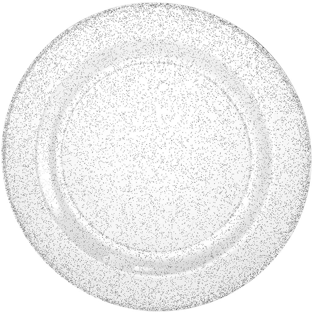 Glitter Plate 7.5in, Silver