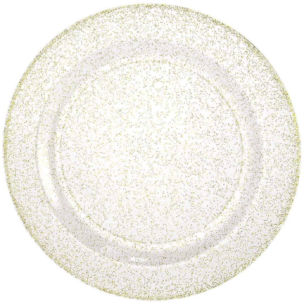 Glitter Plate 7.5in, Gold