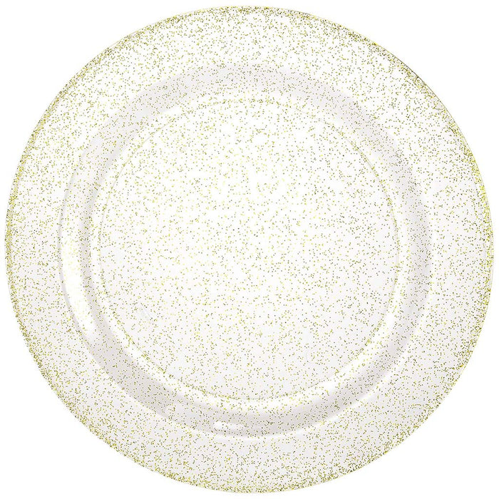 Glitter Plate 7.5in, Gold