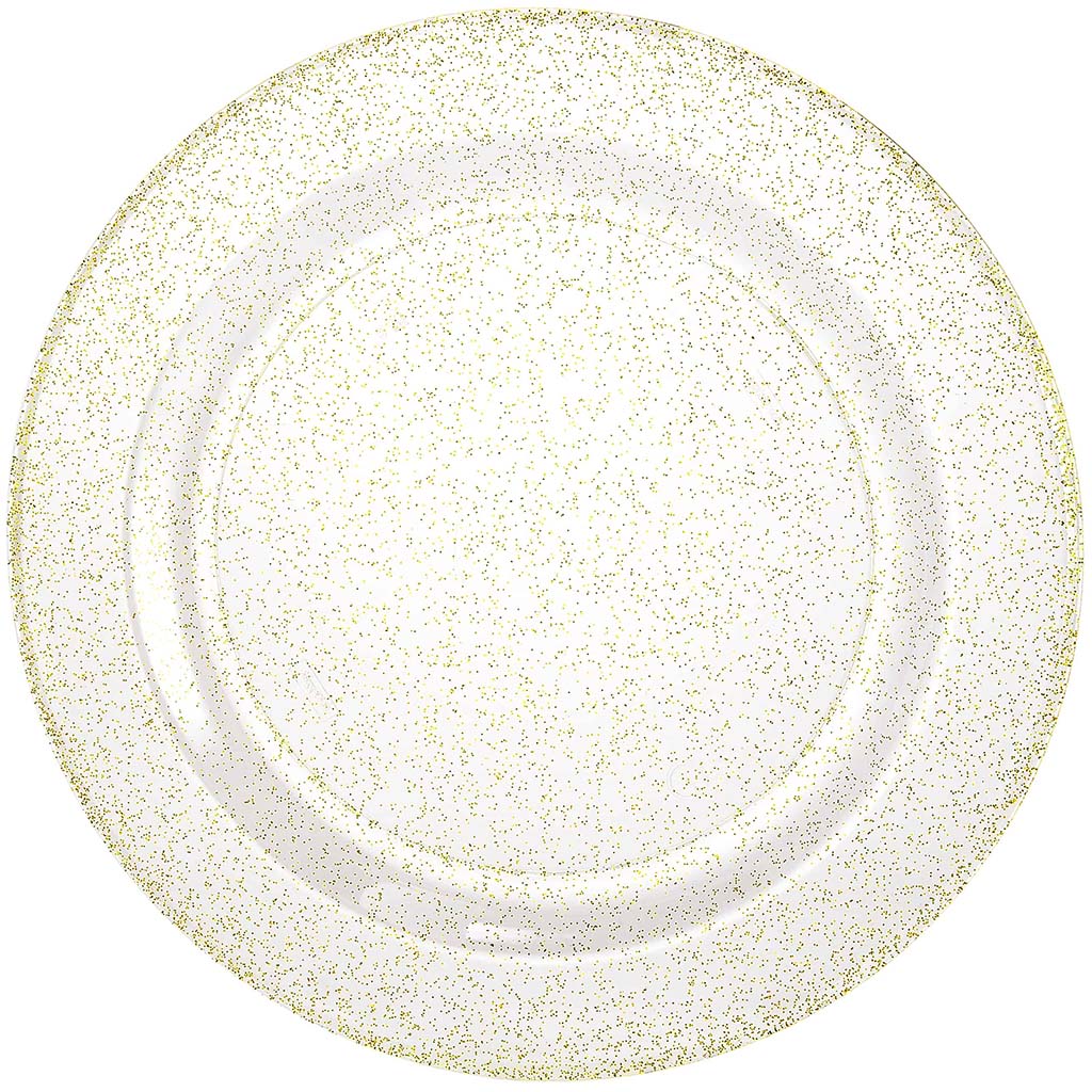 Glitter Plate 9in, Gold