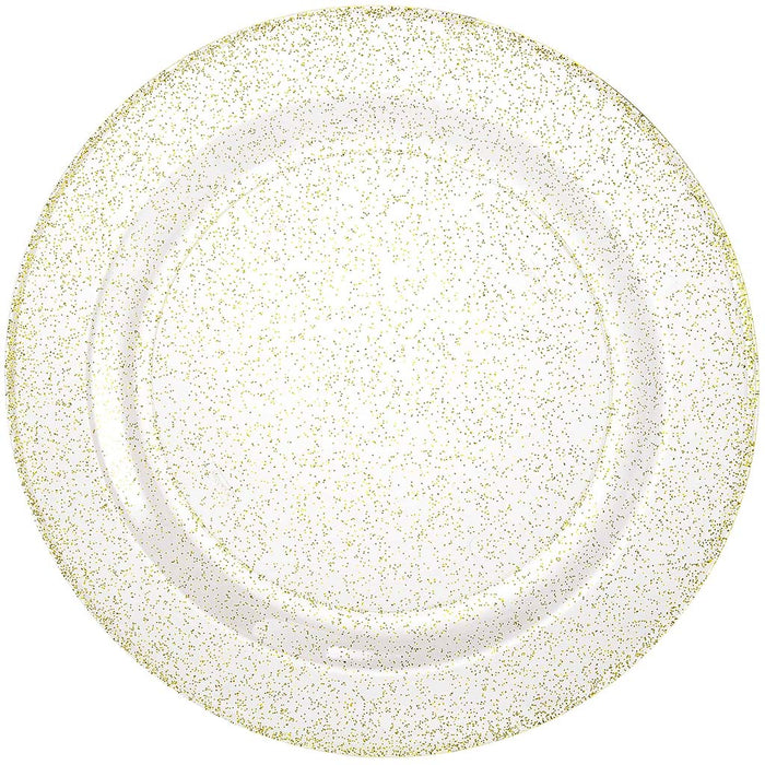 Glitter Plate 9in, Gold