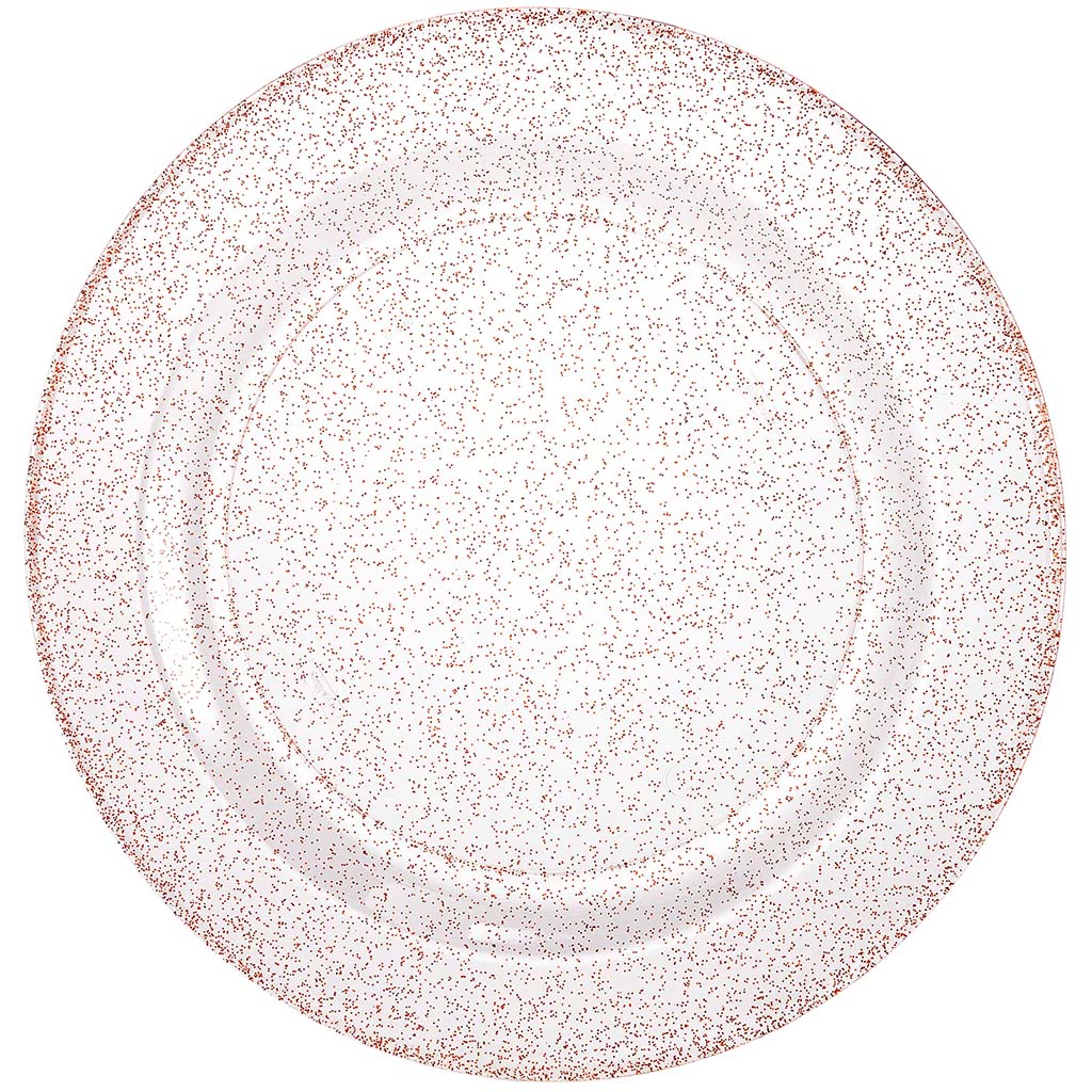 Glitter Plate 10.25in, Rose Gold