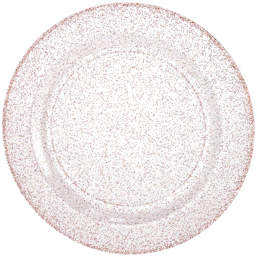 Glitter Plate 7.5in, Rose Gold