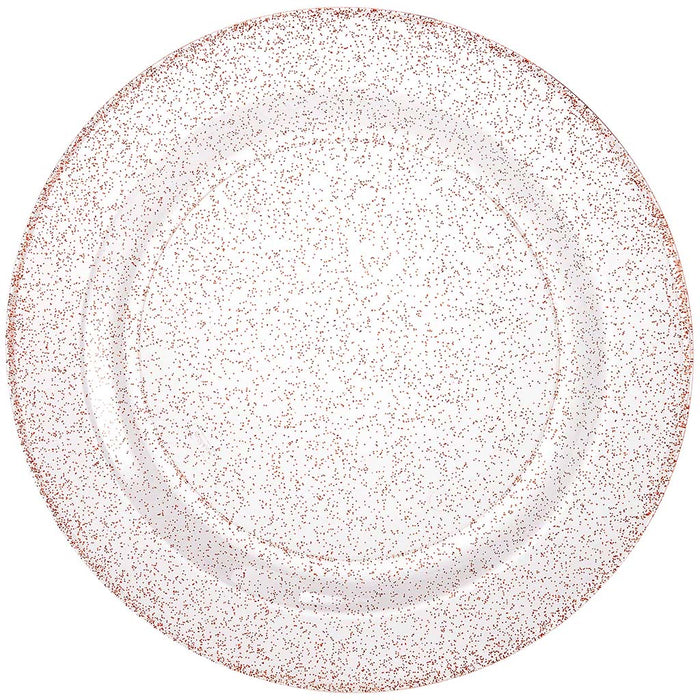 Glitter Plate 7.5in, Rose Gold