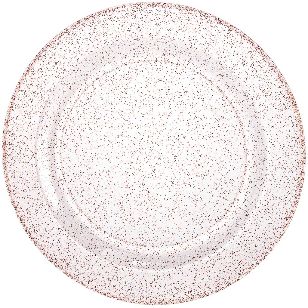 Glitter Plate 9in, Rose Gold