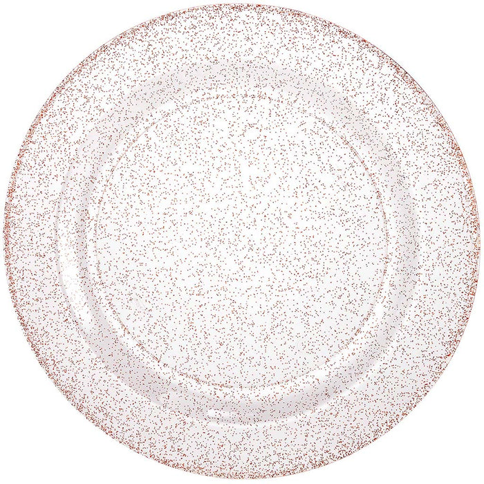 Glitter Plate 9in, Rose Gold