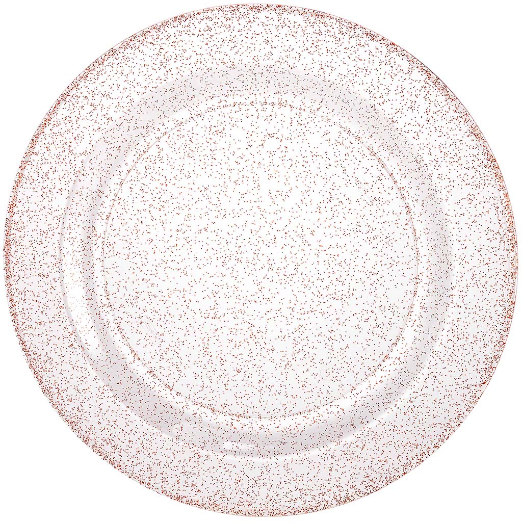 Glitter Plate 9in, Rose Gold
