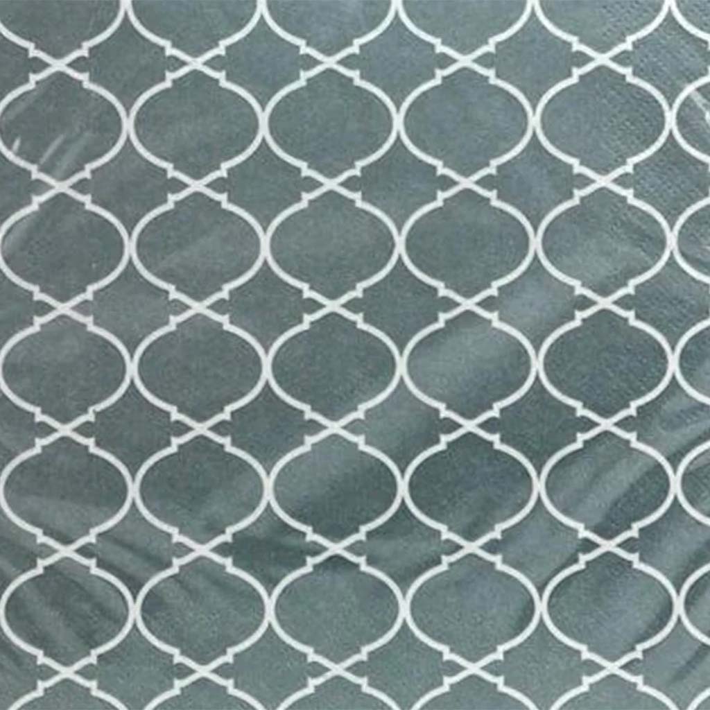 Gray Lattice Lunch Napkin