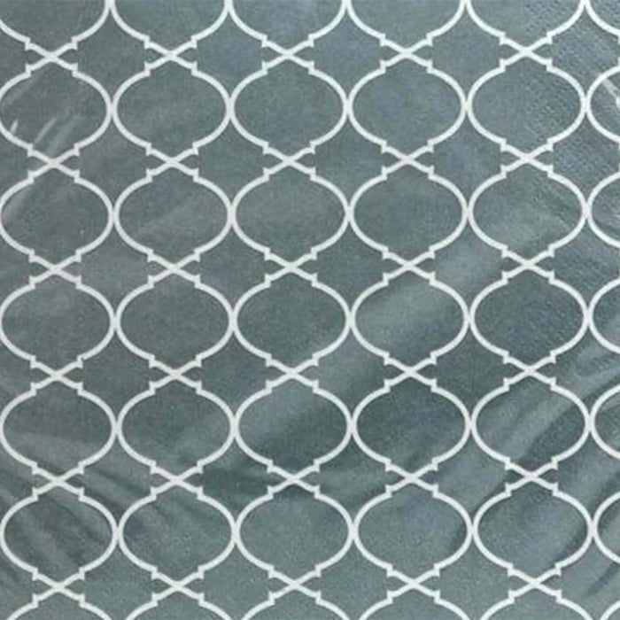 Gray Lattice Lunch Napkin