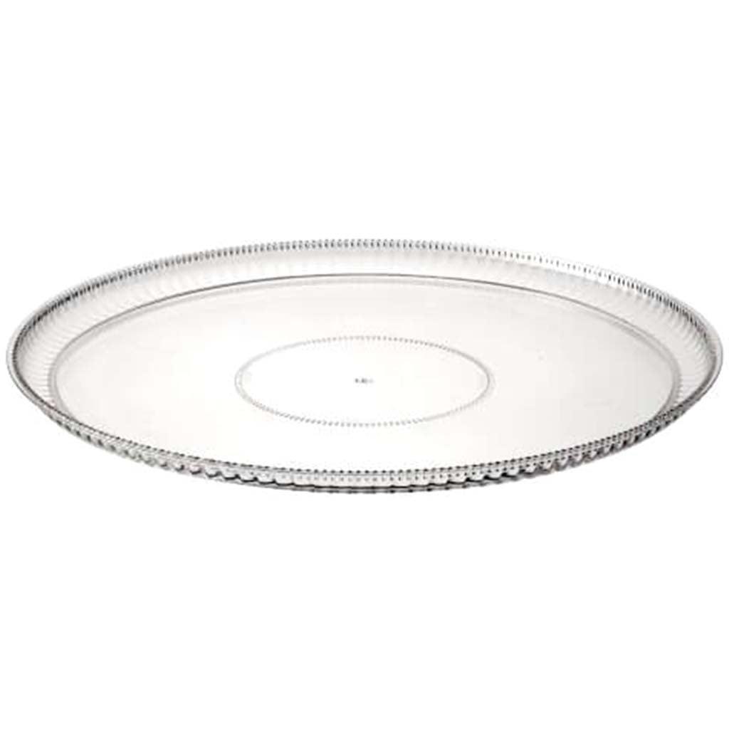 Round Ridged Tray 12in, Clear