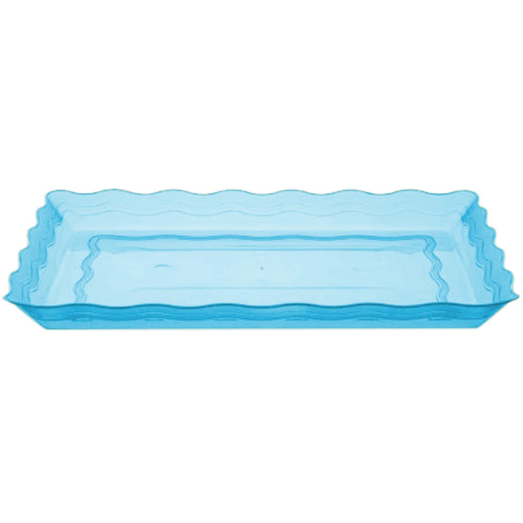 Wave Tray Jewel Tints 13in x 9in,Blue