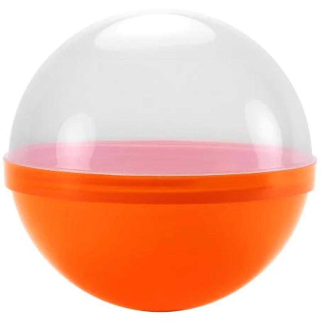 Candy Ball 6in, Orange/Clear