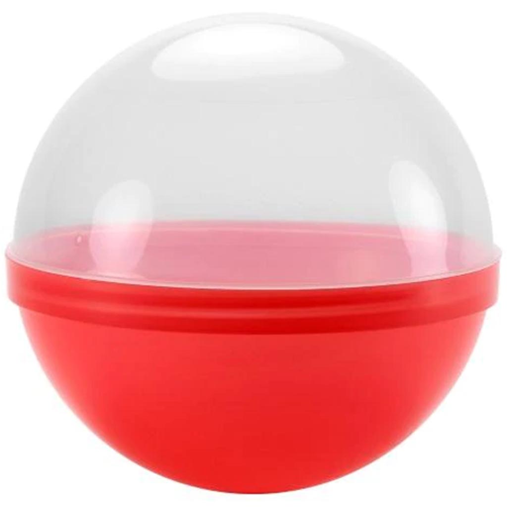 Candy Ball 6in, Red/Clear