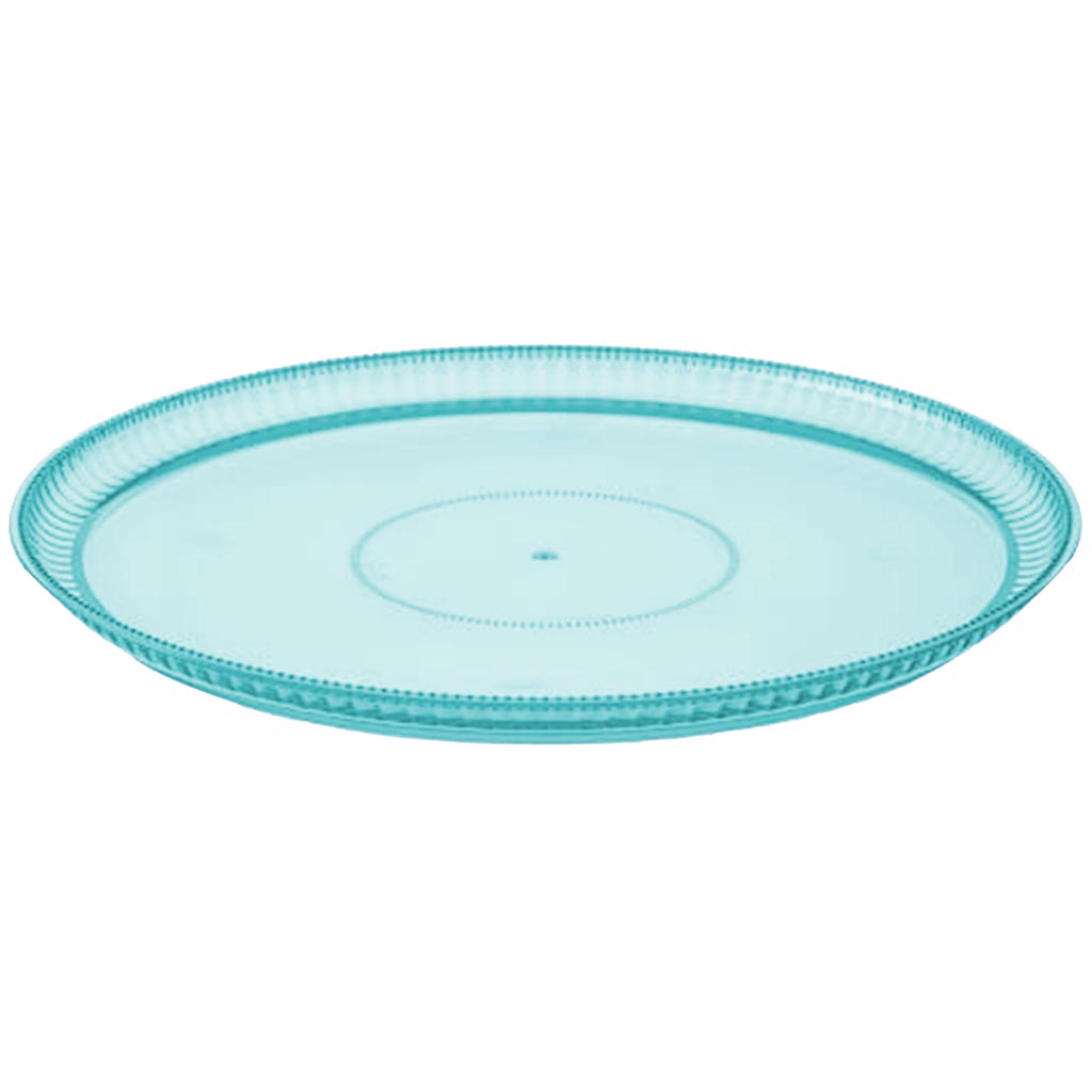 Round Ridged Tray Jewel 12in, Purple