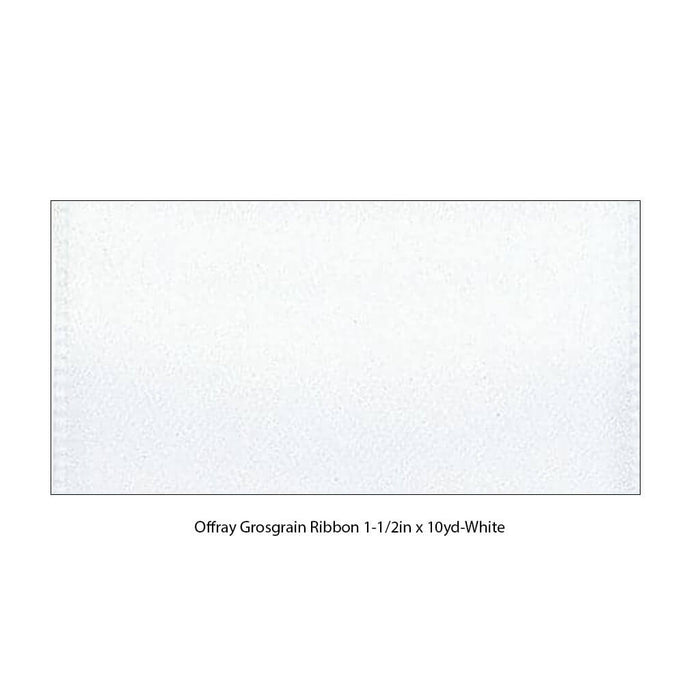 Offray Grosgrain Ribbon 1-1/2in x 10yd White