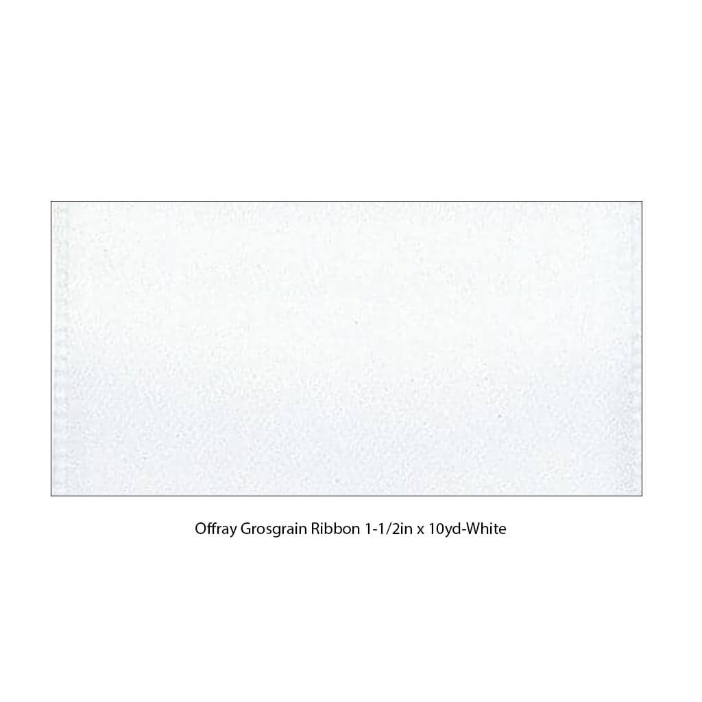 Offray Grosgrain Ribbon 1-1/2in x 10yd White