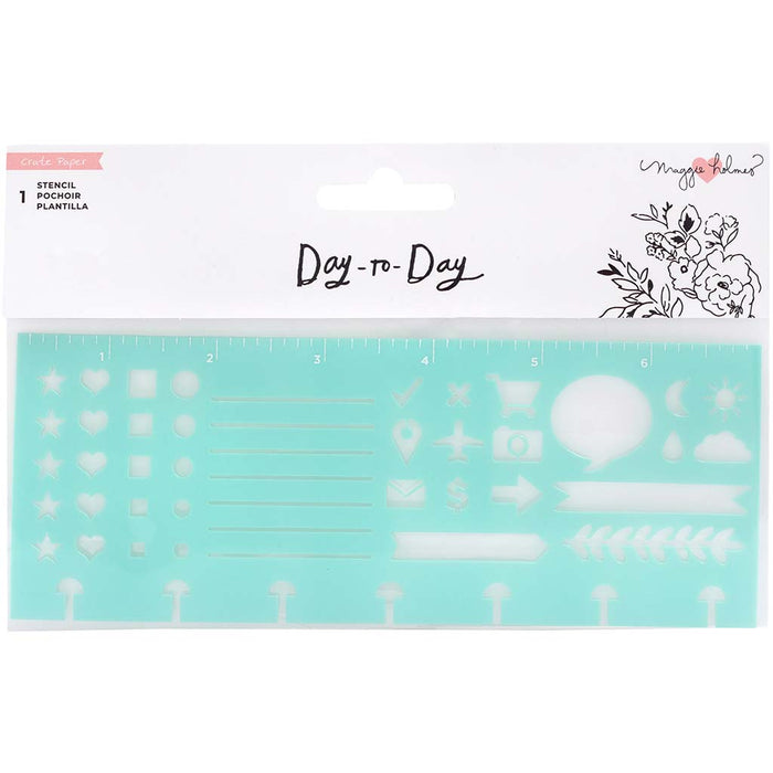 Maggie Holmes Day-To-Day Planner Stencil 7in X4.5in -Icon