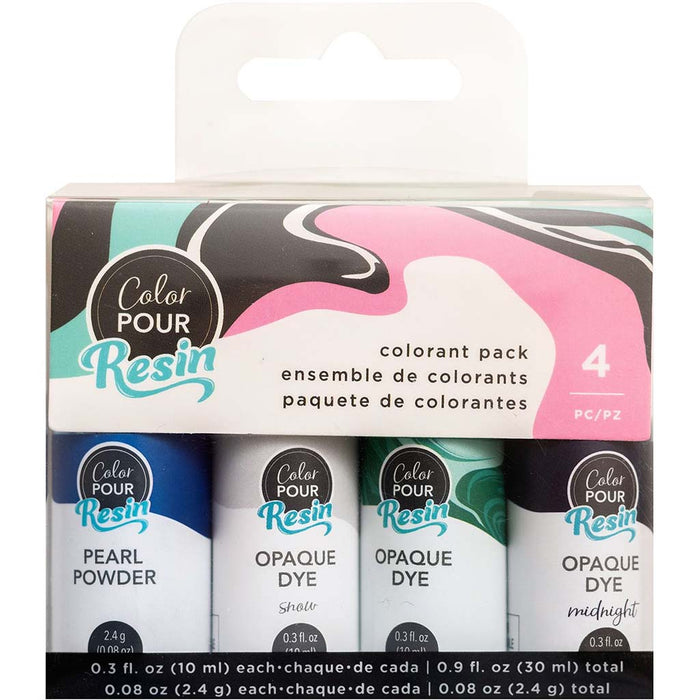 Color Pour Resin Mixed Colorant Set 0.3oz, 4pcs