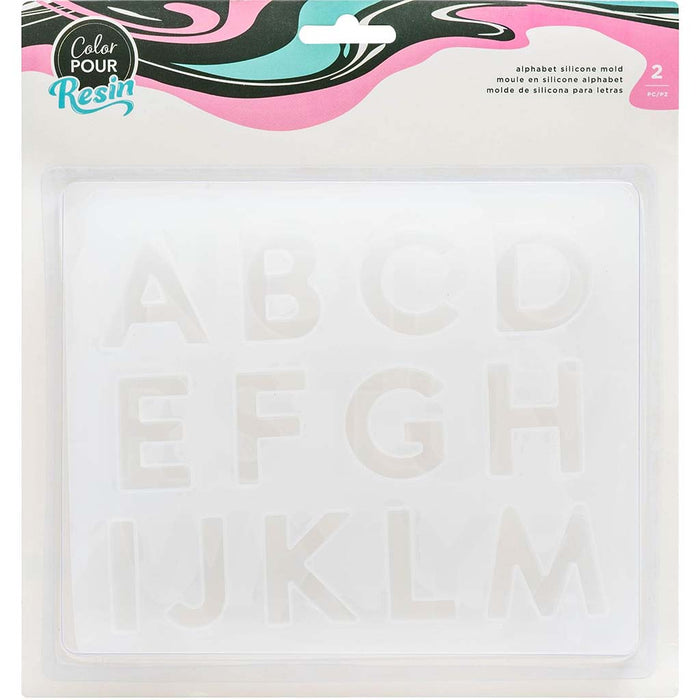 Color Pour Resin Mold-Alpha, 2pcs
