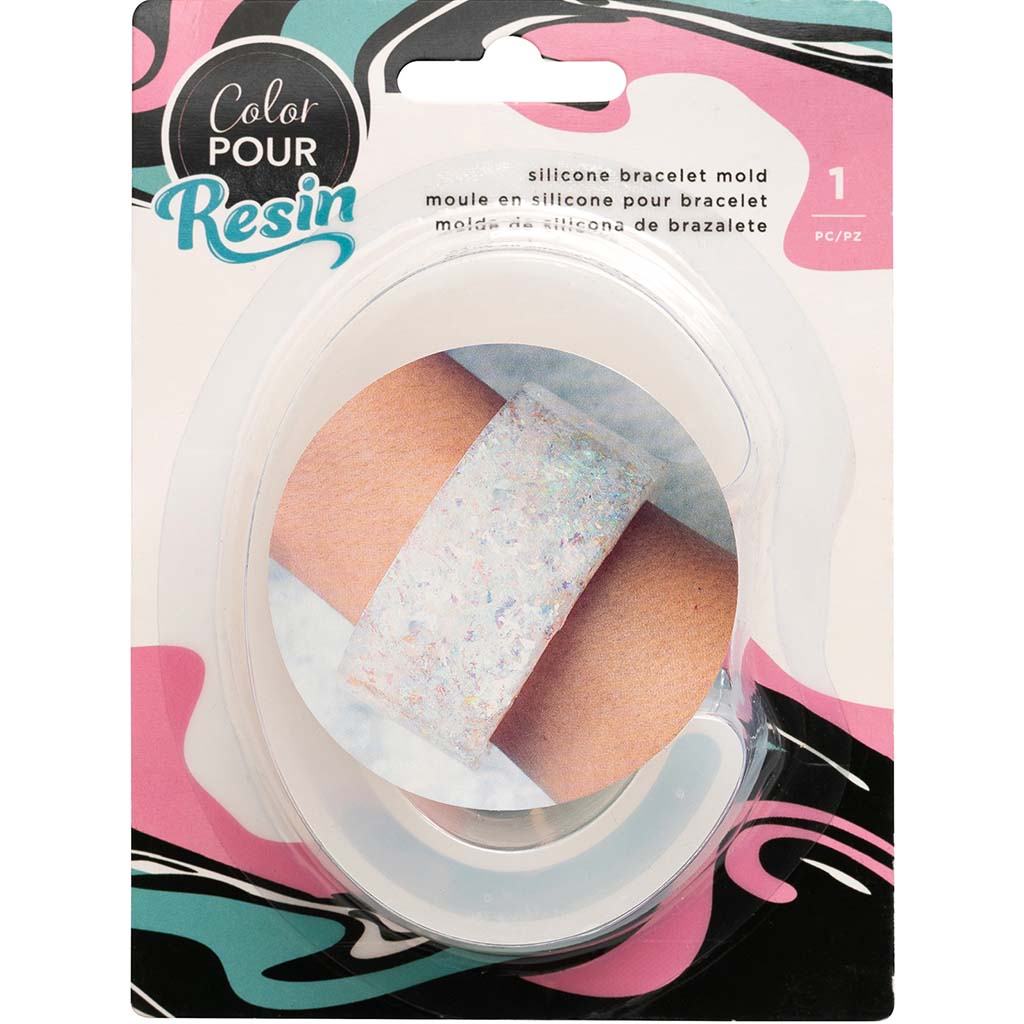 Colour Pour Resin Mould - Cuff Bracelet
