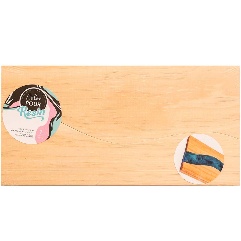 Color Pour Resin Tray Wood River