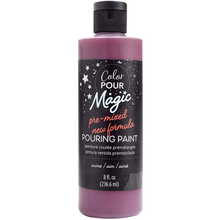 Color Pour Magic Pre-Mixed Paint 8oz- Wine
