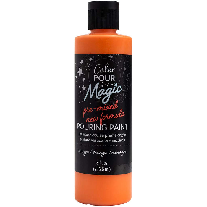 Color Pour Magic Pre-Mixed Paint 8oz- Orange