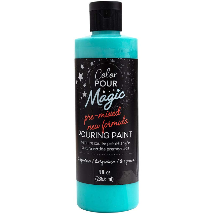 Color Pour Magic Pre-Mixed Paint 8oz- Turquoise