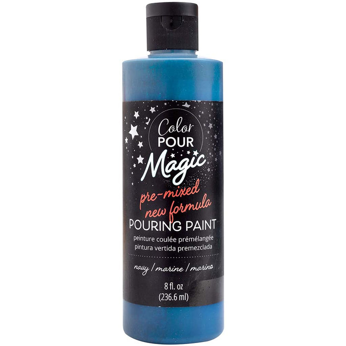 Color Pour Magic Pre-Mixed Paint 8oz- Navy
