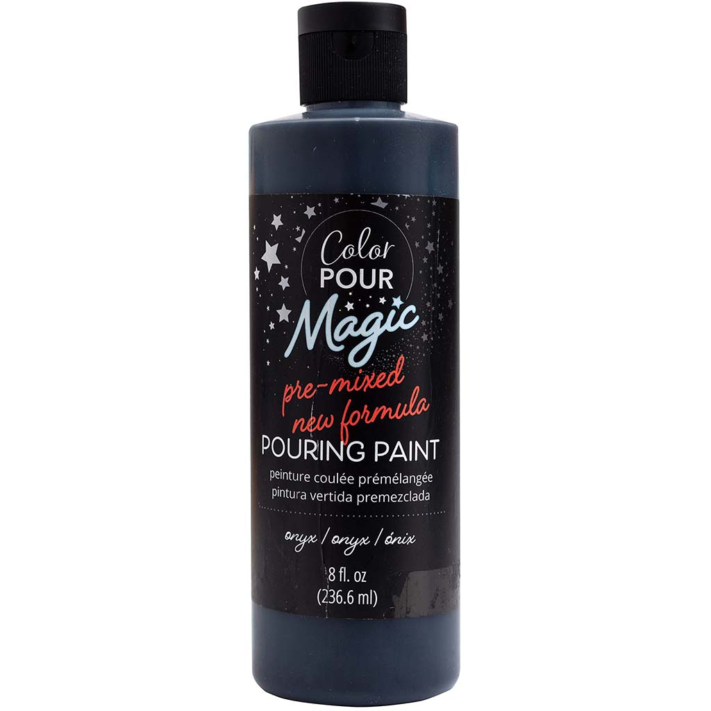 Color Pour Magic Pre-Mixed Paint 8oz, Onyx