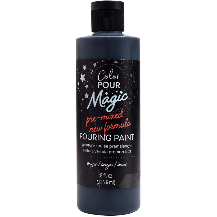 Color Pour Magic Pre-Mixed Paint 8oz- Onyx