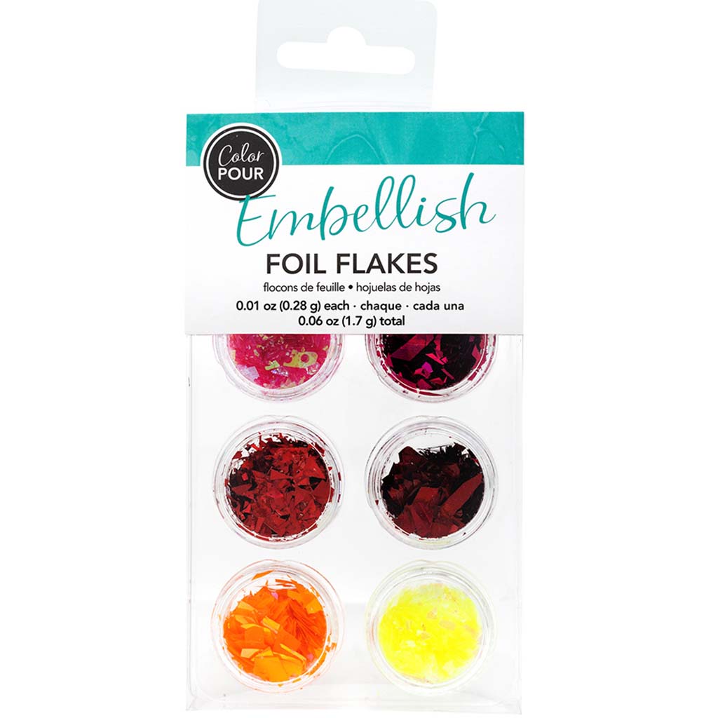 Color Pour Foil Flakes Warm 1oz, 6pk