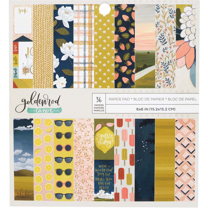 One Canoe Two Single-Sided Paper Pad 6in x 6in 36Sheets -Goldenrod