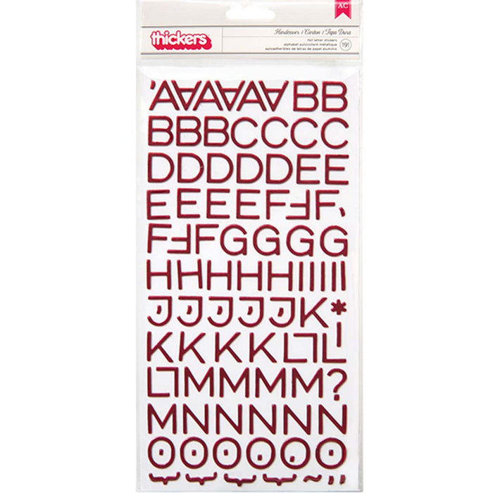 Thickers Hardcover Alpha Chipboard Rouge Foil
