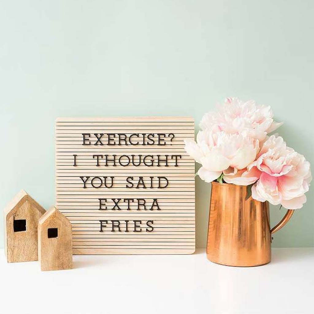 Light Wood Frameless Letterboard 12in x 12in