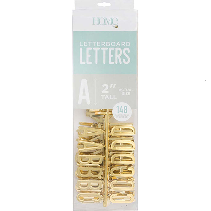 DCWV Letterboard Letters & Characters 2in 148/Pkg-Gold