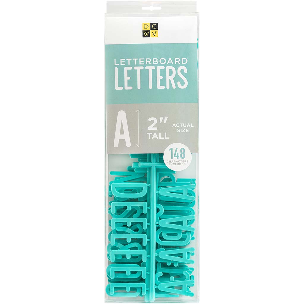 Letterboard Letters &amp; Characters 2in, Teal