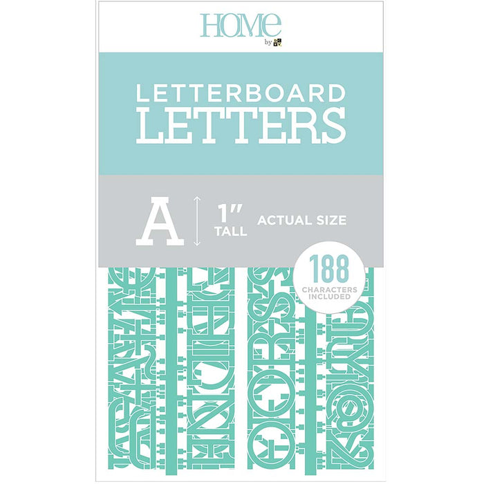 DCWV Letterboard Letters & Characters 1in 188/Pkg-Teal