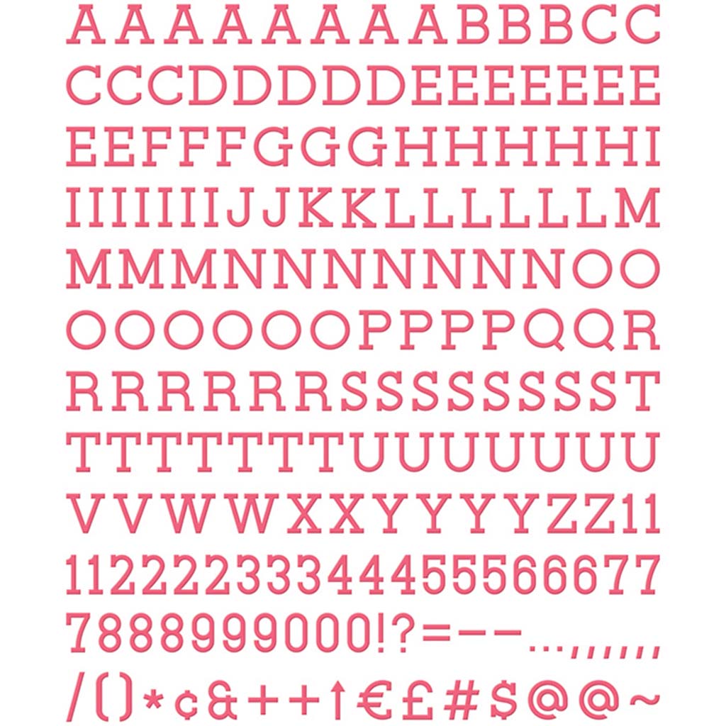 Letterboard Letters &amp; Characters 1in, Coral