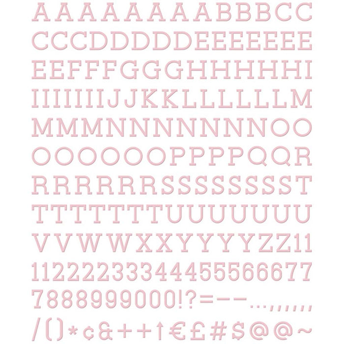 DCWV Letterboard Letters & Characters 1in 188/Pkg-Pink