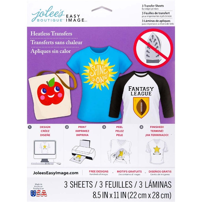 Jolee's Heatless Transfer Sheets 3 Pack
