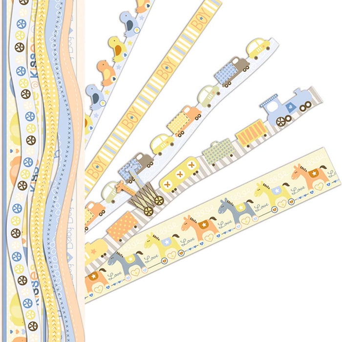 K&Company Itsy Bitsy Baby Boy Adhesive Borders 28 Pieces
