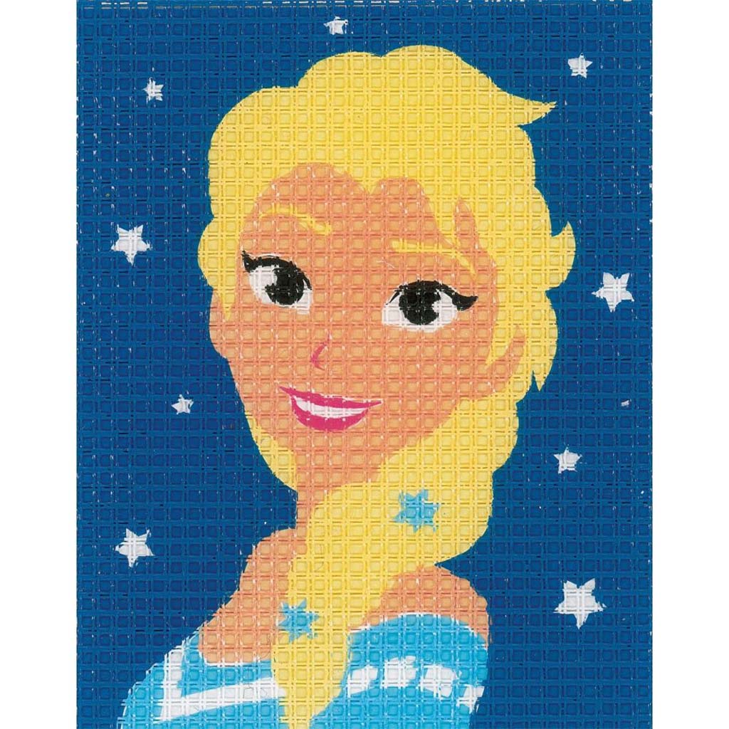 Vervaco Stamped Canvas Kit 5in x 6.4in Frozen Elsa