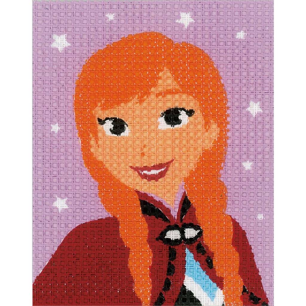 Vervaco Stamped Canvas Kit 5in x 6.4in Frozen Anna