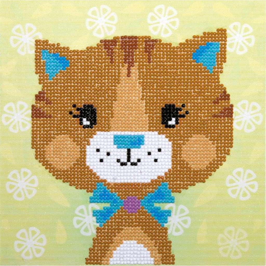 Vervaco Diamond Art Kit 8.6in x 8.6in, Little Cat