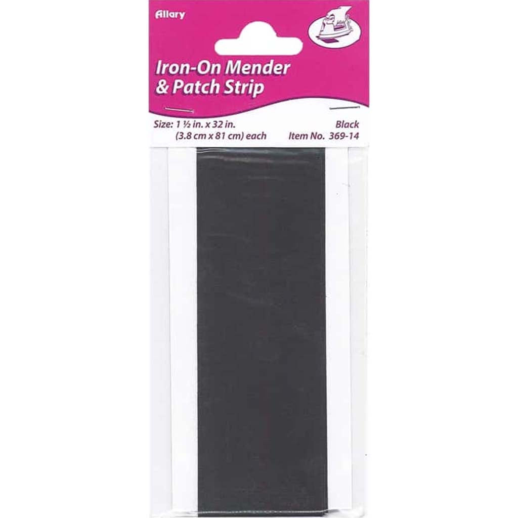 Iron-On Mending Fabric, Black