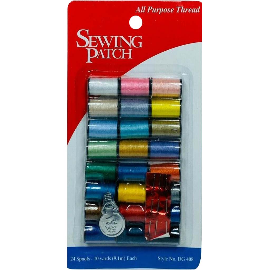 All Purpose Thread 24 Spools, Light/Dark, 10yds ea