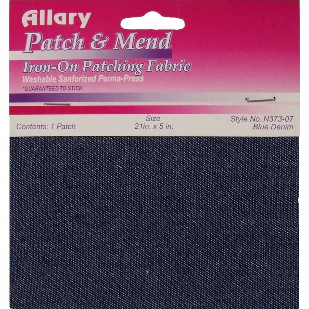 Blue Denim Iron-On Mending Fabric